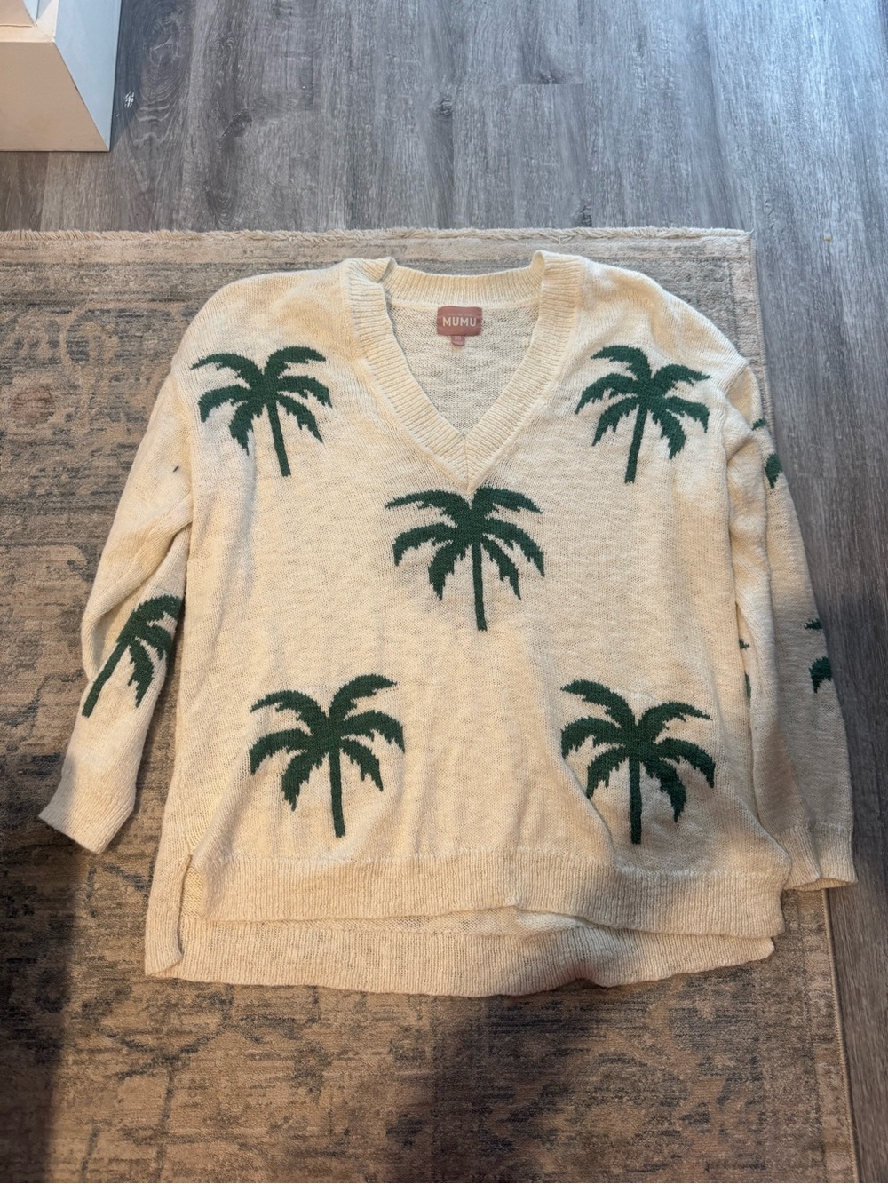 Show me your Mumu Cream Green Palm Tree knie set - Picture 7 of 9